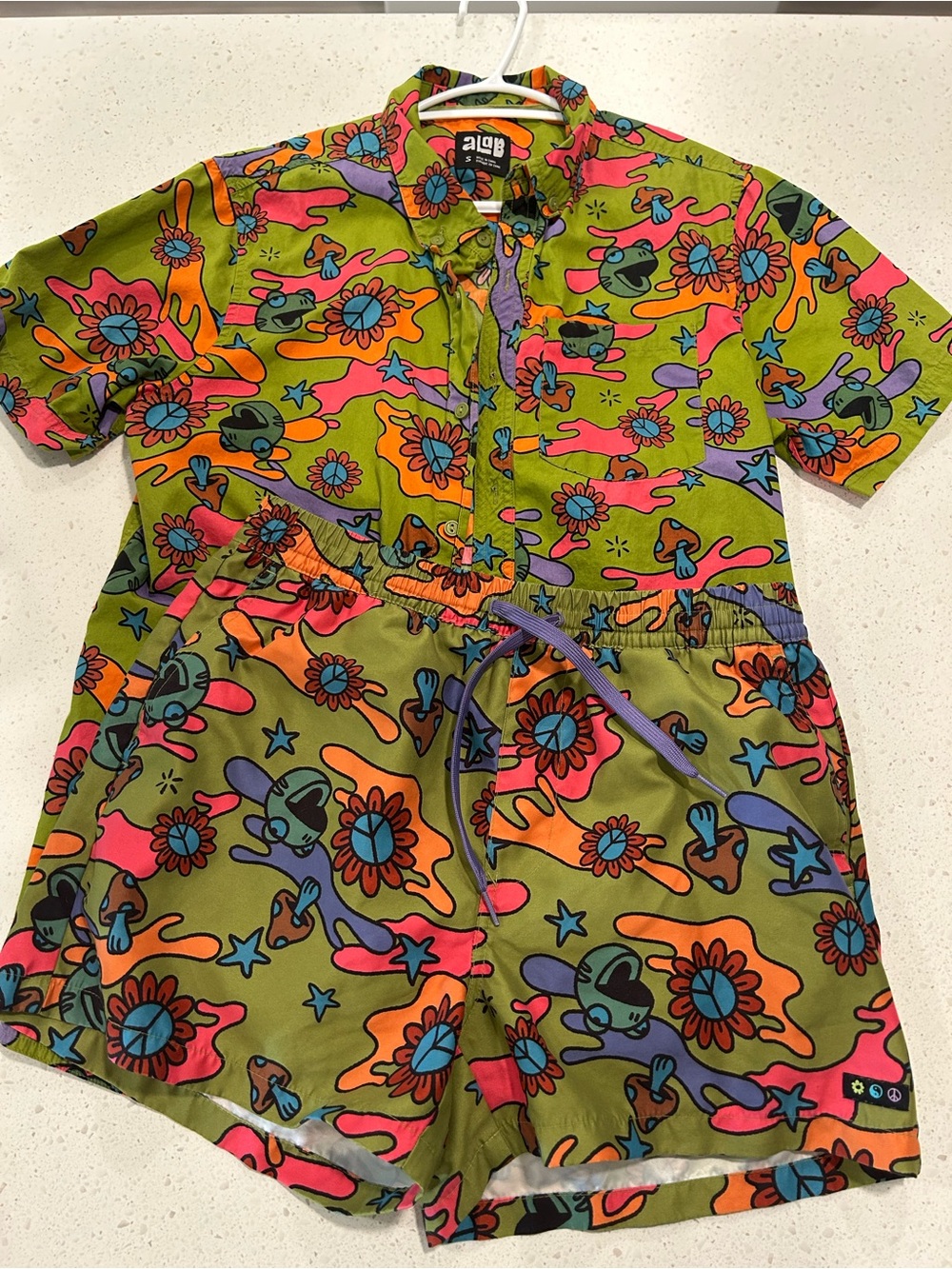 A.LAB Skippy Trippy Shirt and Shorts Set - Men’s Small
